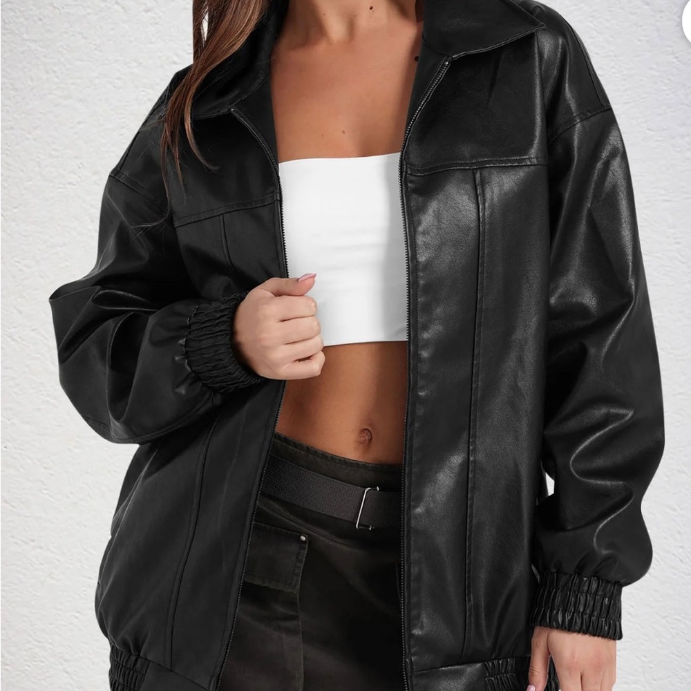 Black Faux Leather Jacket